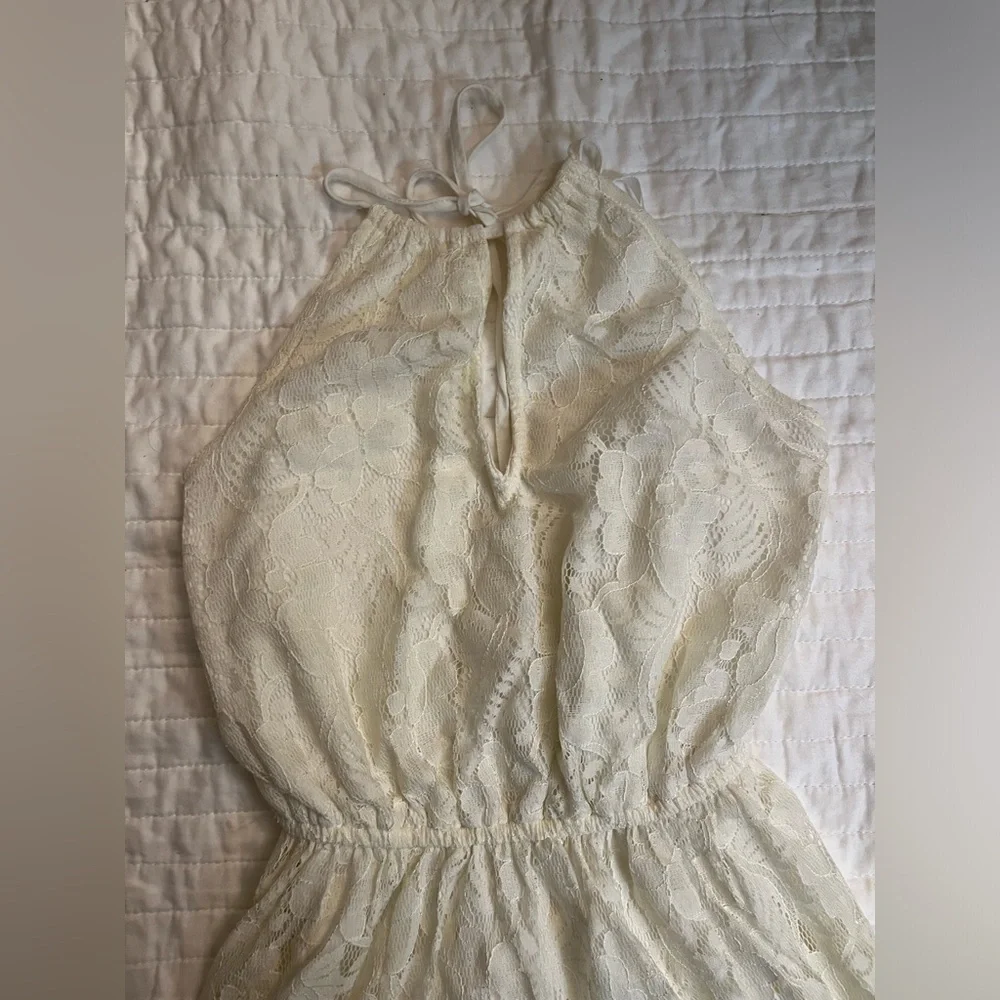 Abercrombie & fitch cream lace maxi dress NWOT